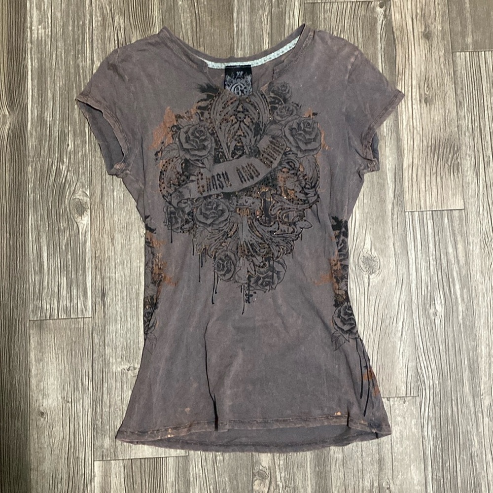 Crash & Burn Women’s shirt blue size XL